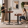 ModernHome Električni radni sto 140 × 60 cm sa podesivom visinom 72–118 cm, tamni hrast – JSD-C5-1-19