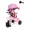 ECO TOYS Tricikl za decu sa rotirajućim sedištem, gurajućim rukohvatom i tendom pink WQL-186 PINK