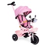 ECO TOYS Tricikl za decu sa rotirajućim sedištem, gurajućim rukohvatom i tendom pink WQL-186 PINK