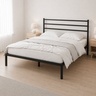 ModernHome Krevet sa metalnim ramom 190 × 200 cm, podnicom i uzglavljem, crni – GIC-BF01