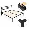 ModernHome Krevet sa metalnim ramom 190 × 200 cm, podnicom i uzglavljem, crni – GIC-BF01