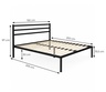 ModernHome Krevet sa metalnim ramom 190 × 200 cm, podnicom i uzglavljem, crni – GIC-BF01