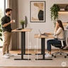 ModernHome Električni radni sto 140 × 60 cm sa podesivom visinom 72–118 cm, svetli hrast – JSD-C5-1-15