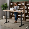 ModernHome Električni radni sto 140 × 60 cm sa podesivom visinom 72–118 cm, svetli hrast – JSD-C5-1-15