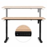 ModernHome Električni radni sto 140 × 60 cm sa podesivom visinom 72–118 cm, svetli hrast – JSD-C5-1-15
