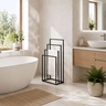 ModernHome Metalni držač za peškire sa 4 kraka, crni – AIE-44-1