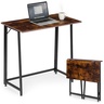 ModernHome Sklopivi radni sto za računar 80 × 45 cm – LOFT Dark Wood TH-FD-7-16