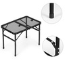 MULTIGARDEN Kamperski sklopivi sto 60 × 40 cm – Black SMI-CT604