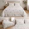 Dekordom Prekrivač set bloom 150x200 / 50x70+5 - white/blue