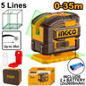 INGCO samonivelišući zeleni laser 5 linija 0-35m HLL306502