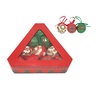 Božićne kuglice 4.5 cm, 10 kom/pak, crvene-zelene-bele